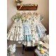 Mademoiselle Pearl Four Leaf Clover and Lime Blouse Apron Overdress JSK and Ops(Reservation/2 Colours/Full Payment Without Shipping)